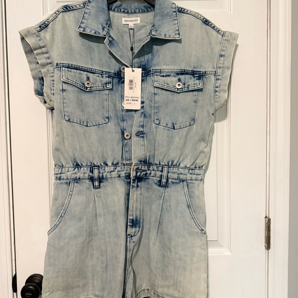 Light Blue ‘All over me’ Denim Romper